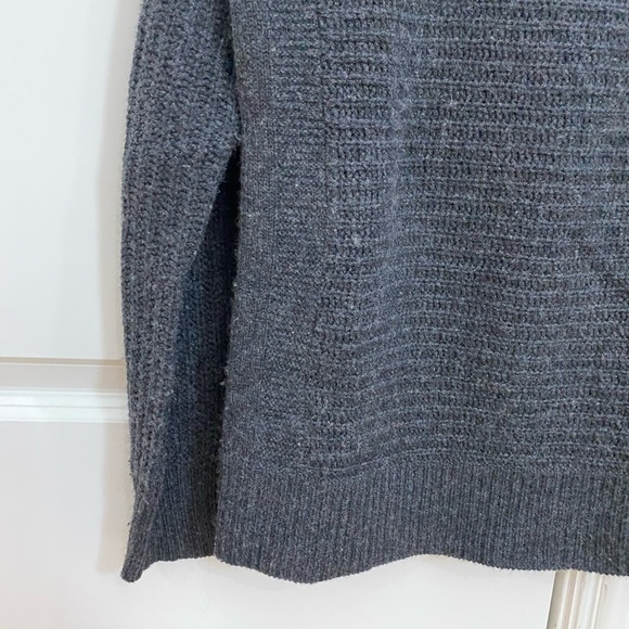 Theory Dark Gray Knit Cashmere Sweater - Picture 3 of 4
